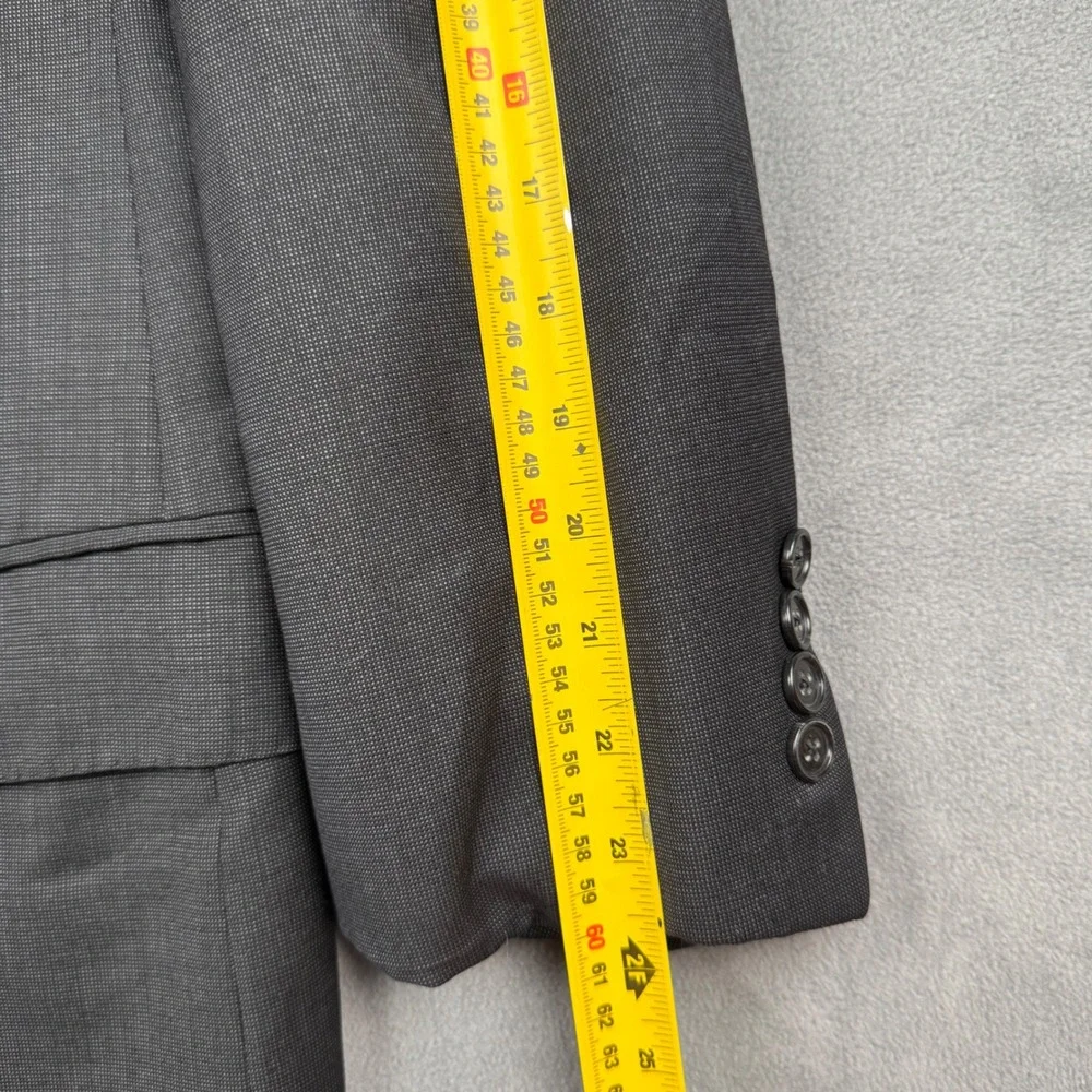 Ermenegildo Zegna Trofeo Blazer Mens 52 Gray‎ Wool 3 Button Sport Coat Jacket 42